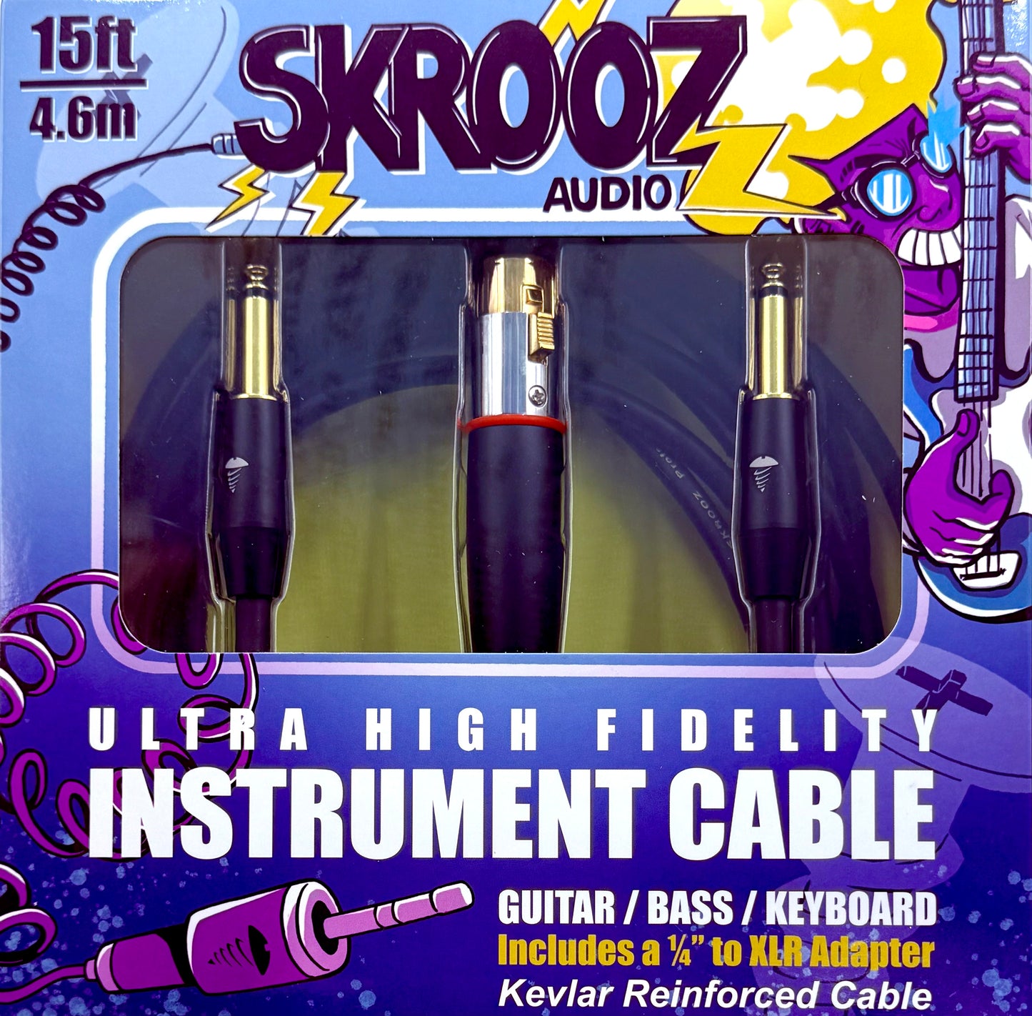 Guitar Cable + XLR Adapter  [15ft/4.5m]